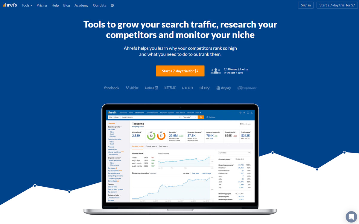ahrefs website