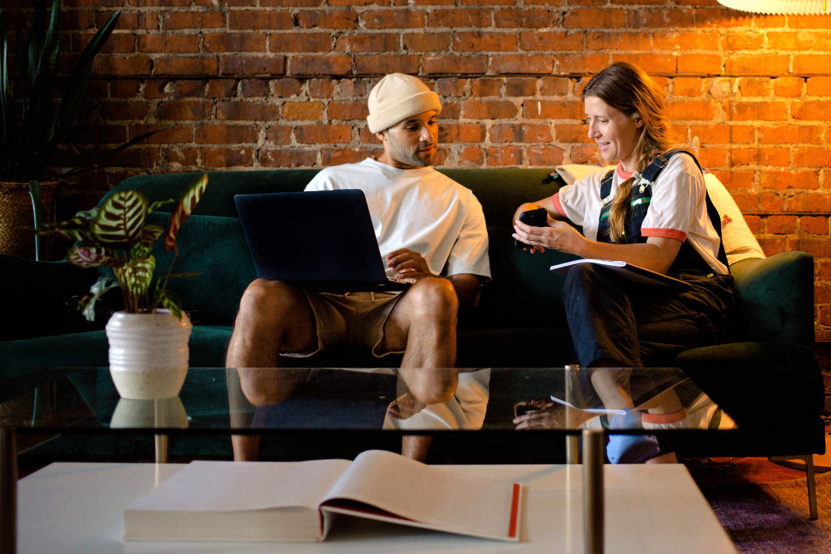 co-workers using social media for business