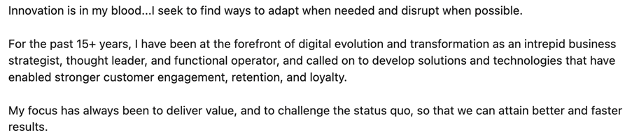 Darrell Franklin LinkedIn profile bio
