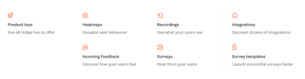 hotjar services screenshot