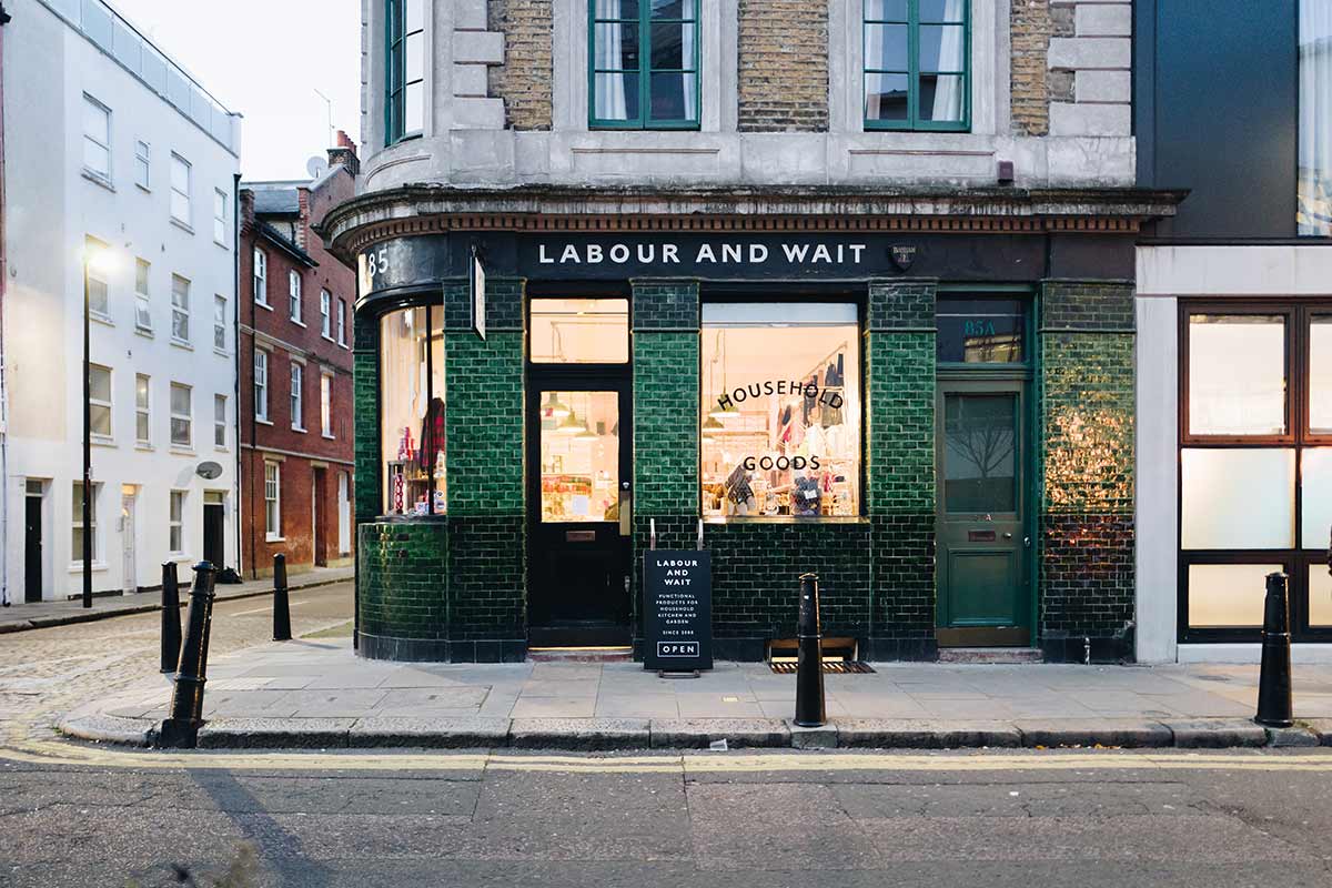 labour and wait shop in Shoreditch London