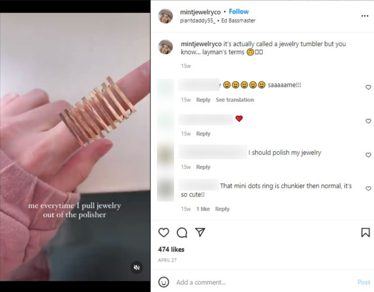 Mint Jewelry Co Instagram reel
