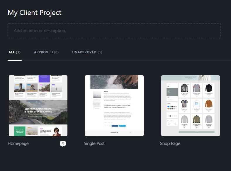 projecthuddle my client project