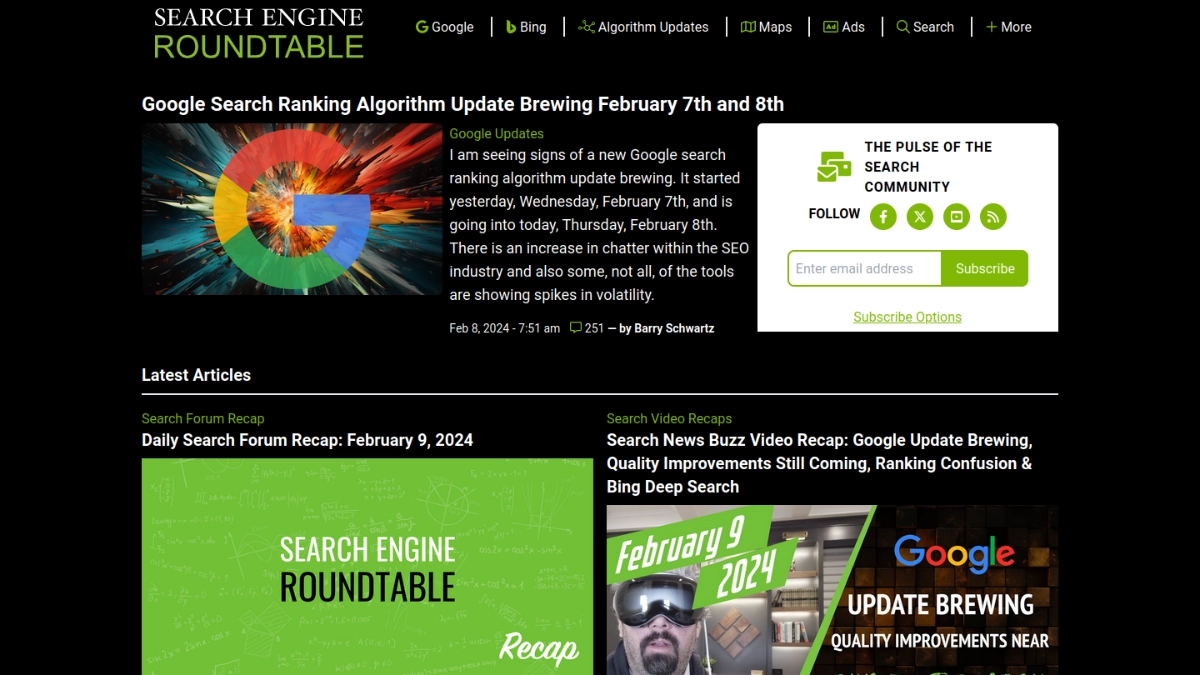 Search Engine Roundtable blog