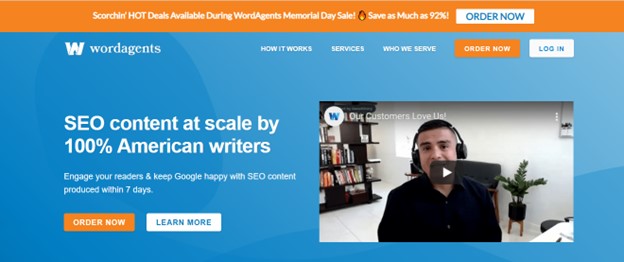WordAgents website